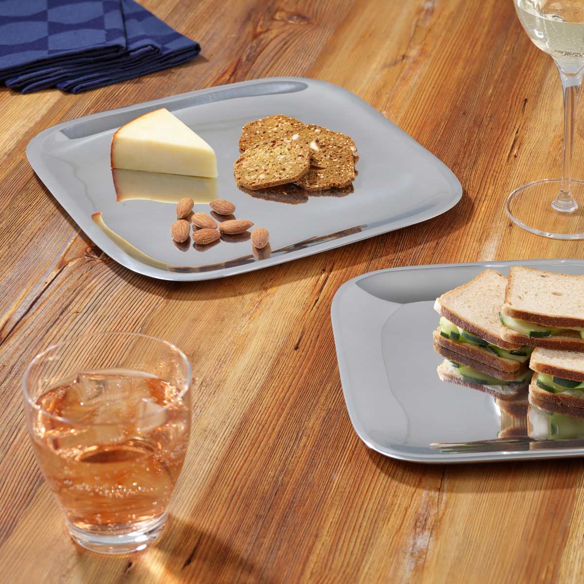 Nambé entertaining — platters, trays & acacia boards